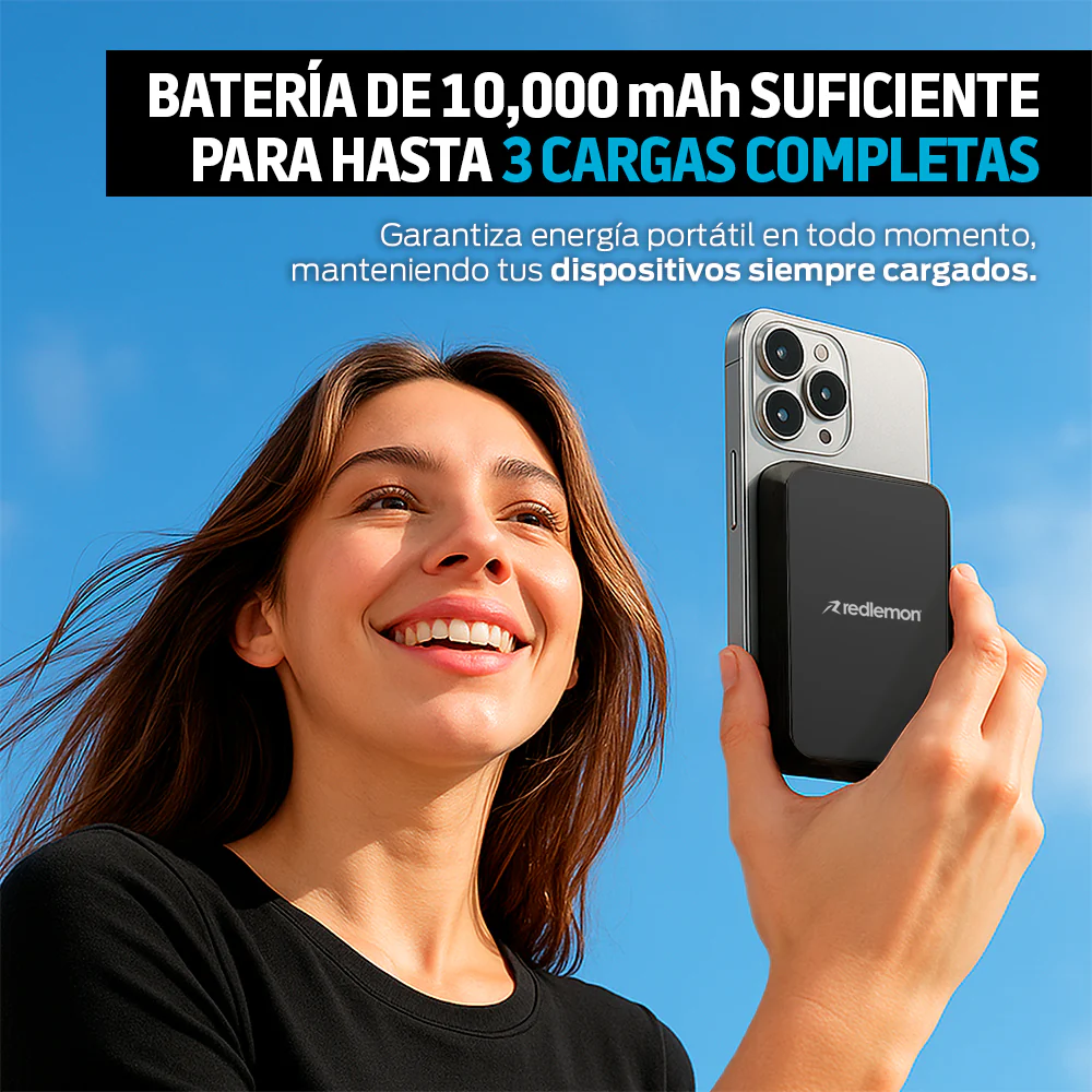 Power Bank Inalámbrico Magnético 10,000 mAh Compatible con MagSafe - Imagen 3