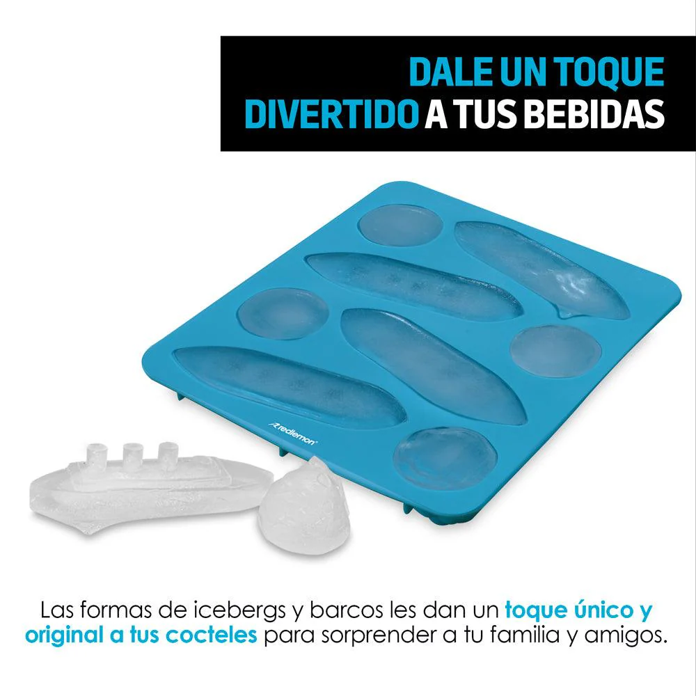 Moldes para Hielos de Silicón en Forma de Barco e Iceberg 2pz - Imagen 3