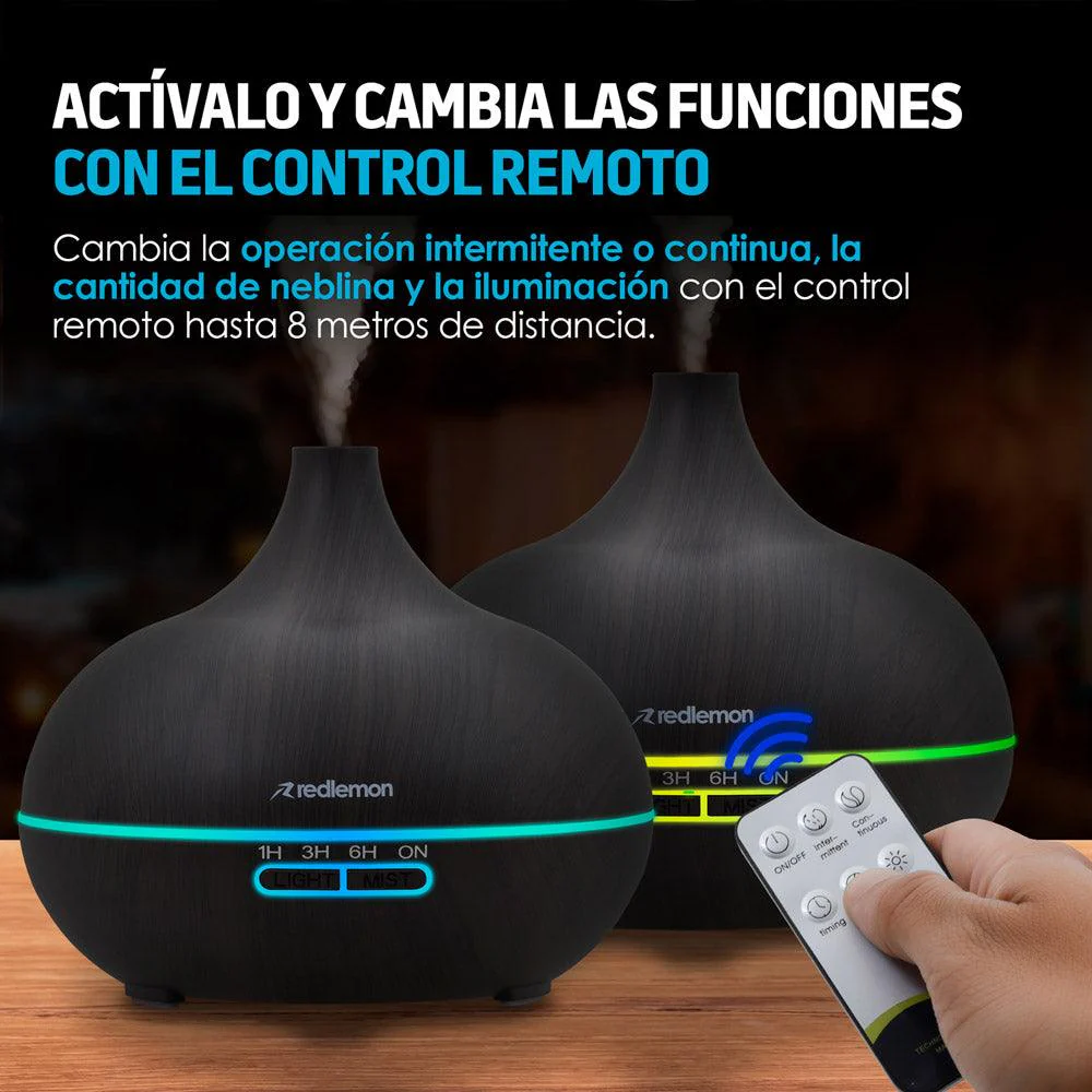 Humidificador y Difusor de Aceites Esenciales con Control Remoto (550ml) - Imagen 5