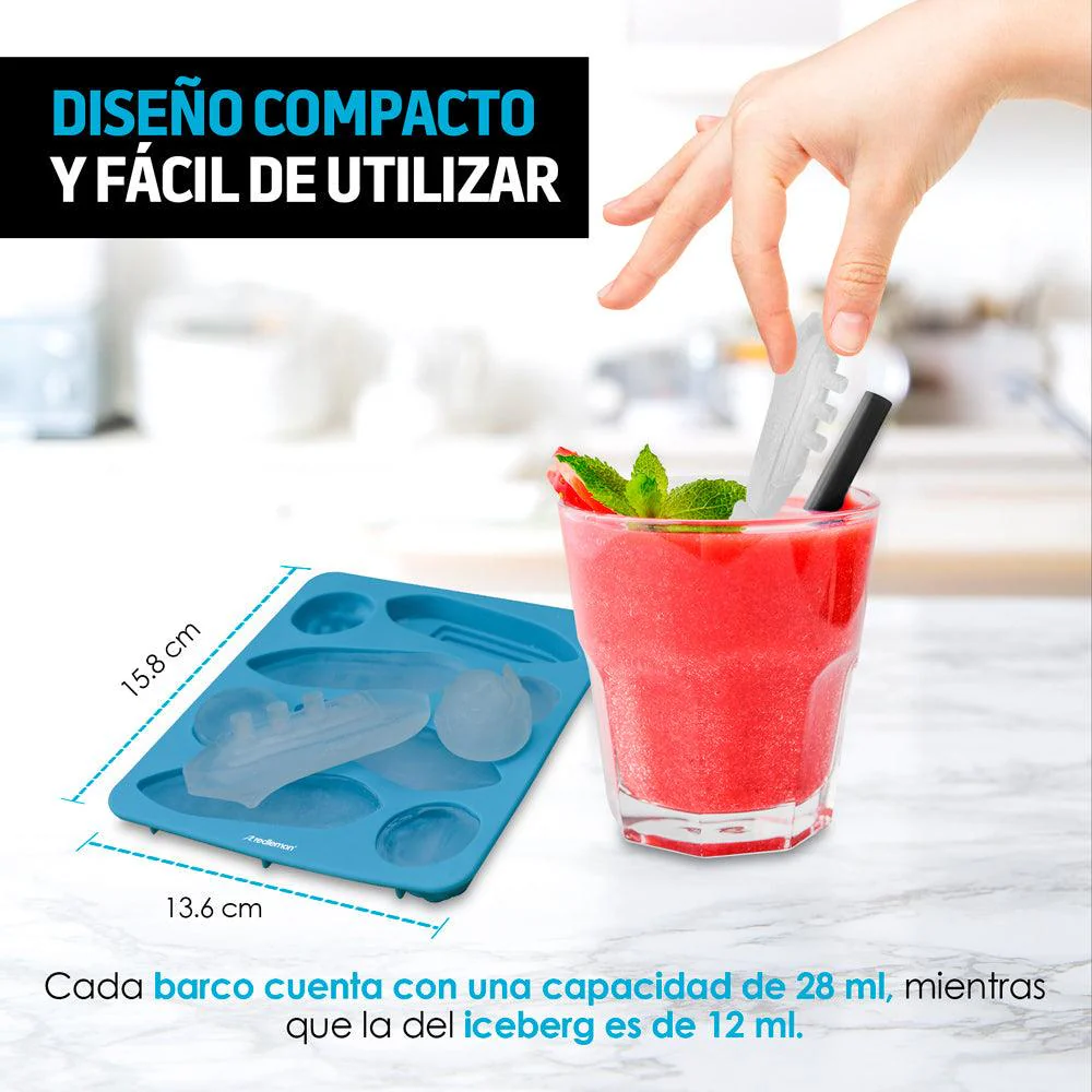 Moldes para Hielos de Silicón en Forma de Barco e Iceberg 2pz - Imagen 5