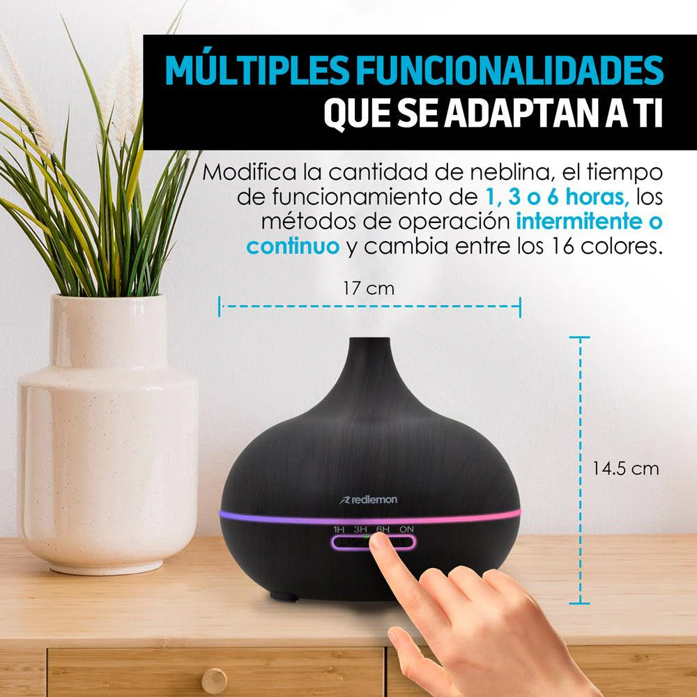 Humidificador y Difusor de Aceites Esenciales con Control Remoto (550ml) - Imagen 8
